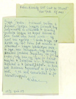 Karády Katalin (1910-1990) színésznő, sanzonénekes autográf levele Domonkos Sándor fotográfusnak, „Drága Sándor” megszólítással.