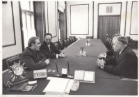 Leonyid Brezsnyev fogadja Németh Károlyt az MSZMP KB titkárát a Szovjetunióban. 1974.