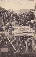 Fedezék-építés. Kiadja a M. kir. 10. honvéd gyalogezred.  [1.v.h., Galíciai front, 1916]