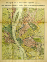 Budapest fő- és székváros legújabb térképe. 1901.