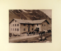 Hotel Hohspiz Flüela - La Poste du Flüela, [ca.1890].     (Flüela Hospiz AG, Passhotel,  Suisse, Switzerland, Davos Dorf)