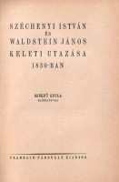 Széchenyi István és Waldstein János keleti utazása 1830-ban