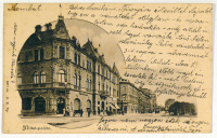 SZEGED. Milkó-palota, Színház, Kass Vigadó és Szálloda a híd felől. (1901)