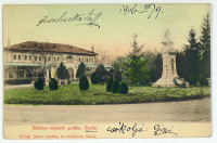 GYULA. Göndöcs - népkerti pavillon, Erzsébet királyné szobor. (1906)