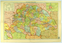 M. kir. Honvéd Térképészeti Intézet : Magyarország politikai térképe (1942)