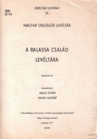 Kállay István - Pataky Lajosné (szerk.) : A Balassa család levéltára