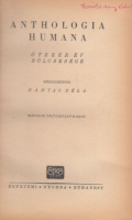 Hamvas Béla (szerk.) : Anthologia humana -  Ötezer év bölcsessége