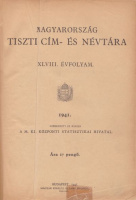 Magyarország tiszti cím- és névtára. XLVIII. évfolyam. 1941.