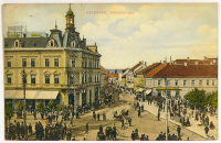 KAPOSVÁR.  Széchenyi utca. Erzsébet Szálló. Üzletportálok.  (1914)
