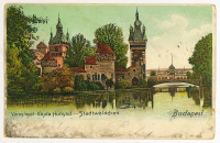 Budapest.  Városliget / Stadtwaldchen - Vajda Hunyad.  (1905)
