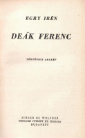 Egry Irén : Deák Ferencz