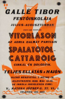 [Gallé Tibor] (1896-1944) : Gallé Tibor festőiskolája - Egy 140 tonnás vitorláson az Adria dalmát partjain Spalatótól Cattaróig. 1938.