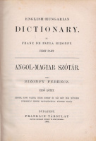 Bizonfy Ferenc : English-Hungarian Dictionary - Angol-magyar szótár (első köt.)