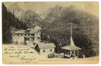 TÁTRA / Hohe Tatra. Tarpatak-füred a Lomniczi-csúcscsal - Wildbad Kolbach mit Lomnitzerspitze. (1902)