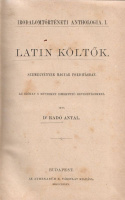 Radó Antal (szerk., bev.) : Latin költők. Szemelvények magyar fordításban