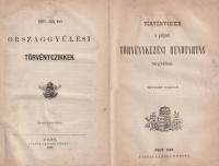 1865/7-dik évi Országgyűlési törvényczikkek