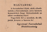 MAGYAROK! - A forradalmi ifjak akik elindították a forradalmat...  [1956-os röplap]