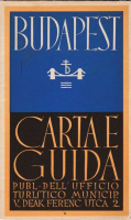 BUDAPEST - Carta e Guida (Idegenforgalmi térkép [1939.], olasz nyelvű 16 oldalas prospektussal és múzeumi címlistával)