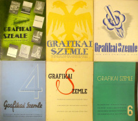 Grafikai Szemle XXIX. évf. 1-6. sz. 1939. (6 db) Nyomdaipari Szakkulturális Folyóirat. Szerk. Novák László.