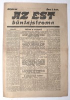 Az Est bünlajstroma  -  Röpirat. 1921. junius 10.