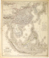 Das südöstliche ASIEN oder CHINA, JAPAN und Hinter INDIEN mit dem Indischen Archipelagus 1:10.000.000