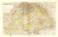 Szétdarabolt Magyarország térképe. A trianoni határok feltüntetésével. (Terv.: Kogutowicz Károly)