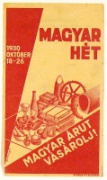 Bortnyik Sándor (graf.) : Magyar árut vásárolj! Magyar Hét 1930. október 18-26.   [Számolócédula]