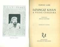 Lamb, Harold : Dzsingiz Khán. A világ császára 