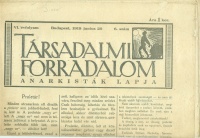 Társadalmi Forradalom - Anarkisták lapja., VI. évf. 6. sz.; 1919. jún. 20.