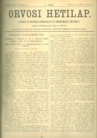 Hőgyes Endre (szerk.) : Orvosi Hetilap - Hazai és külföldi gyógyászat és kórbuvárlat közlönye, 1896. Negyvenedik évf.,