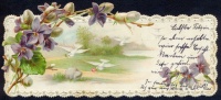 Tavaszi, barkaágas üdvözlőlap fehér galambokkal