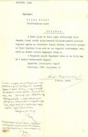 Serédi Jusztinián esztergomi hercegprímás géppel írt, aláírt levele Nagyságos Orosz Antal főerdőtanácsos úrnak Kurdi Lajos és Simon Ignác erdőszolgák fegyelmi ügyében.