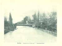 Siófok. Vasúti híd és a Sió folyó. Eisenbahnbrücke