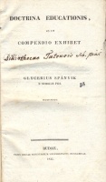 Spányik Glycerius  : Doctrina educationis, quam compendio exhibet