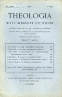 Theologia - Hittudományi folyóirat, 1936/2. sz.