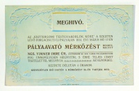 Az „Esztergomi Testgyakorlók Köre” a szigeten lévő Forgách-úti új pályáján 1914. évi május hó 17-én PÁLYAAVATÓ MÉRKŐZÉST rendez.  (dombornyomott meghívó)