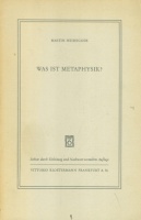 Heidegger, Martin : Was ist metaphysik?