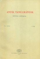 Moravcsik Gyula (Felelős szerk.) : Antik tanulmányok. Studia Antiqua. XVI. kötet. 1. szám