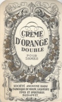 Créme d'orange double. Pour dames. [Italcímke]