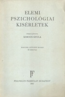 Kornis Gyula : Elemi pszichológiai kísérletek