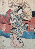 UTAGAWA KUNISADA I. (Toyokuni III.) : Onoe Kikugoro III. as Kataoka Kozaemon.