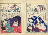 041.     Unidentified artist : Shunga. Two book pages.