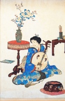 043.     Unidentified artist : (Woman playing lute.)