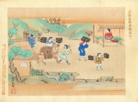 052.     Unidentified artist : (Scene from The Tale of Genji. Based on a painting of Tosa Mitsunari.)