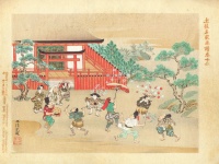 053.     Unidentified artist : (Scene from The Tale of Genji. Based on a painting of Tosa Mitsunari.) 