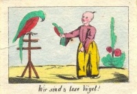 139.     Unknown engraver : Wir sind lose Vögel – Mein Ständchen gilt... –                 Er gehört schon mein! (Ancient Chinese Children's Play.)