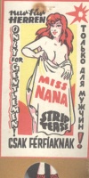 Miss Nana - Striptease. Csak férfiaknak! Nur fürr Herren! Only for Gentlemen! [Kihúzható meglepetés játéklapocska]