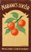 1141. Narancs Likőr (italcímke) – ismeretlen gyártó. 