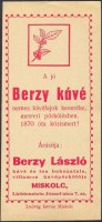 0064. Berzy kávé – Berzy László Kávé és Tea Szaküzlete, Miskolc.