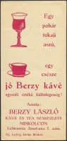 0066. Berzy kávé – Berzy László Kávé és Tea Szaküzlete, Miskolc.